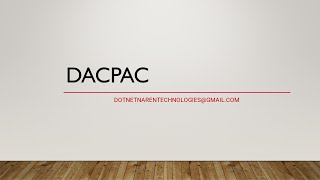 DACPAC-Part1