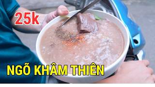 Bất ngờ Combo Cháo Lòng 25K rẻ nhất tại Ngõ 1 Phố Khâm Thiên Hà Nội