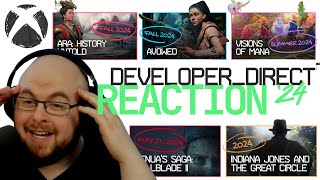 REACTION - Xbox Developer Direct '24 - Indiana Jones, Avowed, Visions of Mana, Hellblade II & Ara