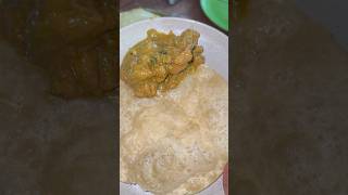 Today’s Breakfast Menu | Bulk food Eating Challenge | Eating Half kg Chicken Curry with Puri #shorts