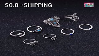 Get This luxury 8pc Boho Ring set For Free