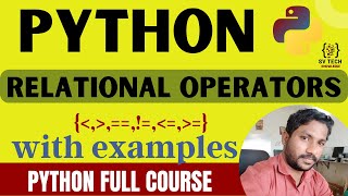 relational or comparisonOperators |Operators In Python | lecturer 05 | Python Tutorial | #python