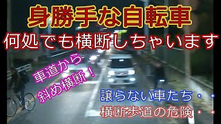 迷惑運転者たちNo.372 　身勝手な自転車たち・・【トレーラー】【車載カメラ】