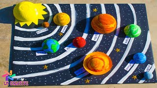 MAQUETA DEL SISTEMA PLANETARIO - Cómo hacer una maqueta del Sistema Solar FÁCIL Y RÁPIDO
