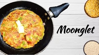 moonglet or veg omelette recipe - street style | मूंगलेट रेसिपी | moong dal omelette recipe