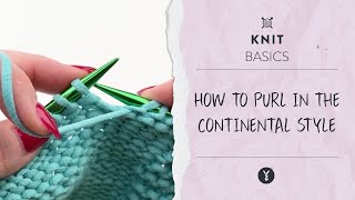 How to Purl in the Continental Style