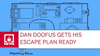 Dan Doofus Gets His Escape Plan Ready for Fire Prevention Week