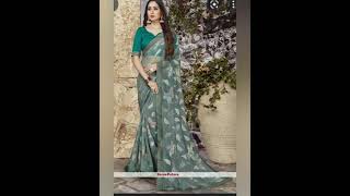 shorts # printed brasso saree # leatest saree # designer saree #