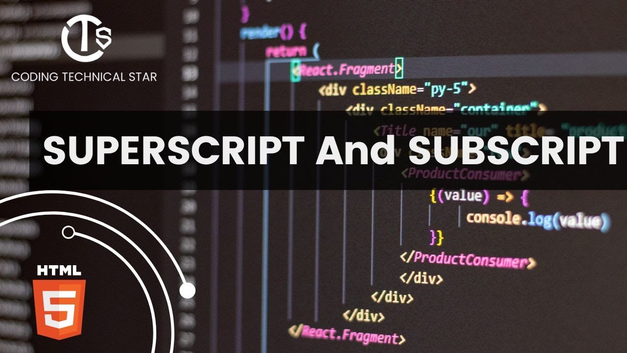 Superscript &Subscript Tags In Html | Web Development Basics Course ...