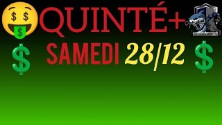 PRONOSTIC PMU QUINTE DU JOUR SAMEDI 28 DÉCEMBRE 2024