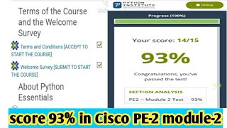 PE-2 Module 2 / pe 2 / Cisco python / python / #python / test solution/ Cisco / problem with me