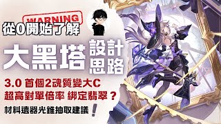 【星穹鐵道】從0開始了解大黑塔  超高對單倍率  3.0時代首個2魂大C 需要綁定翡翠嗎？  遺器養成材料 技能設計思路 抽取建議