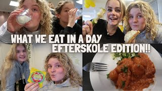 WHAT WE EAT IN A DAY - EFTERSKOLE EDITION!!!!