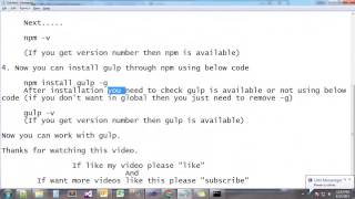 Installing Gulp