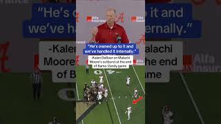 Coach DeBoer talks about Malachi Moore’s actions on Saturday 🗣️ (via @AlabamaCrimsonTideonALcom)