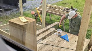 Building a Deck for an RV! My Husband & Neighbors built this together!