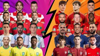 Argentina Brazil 🆚 Portugal France 🆚 Croatia Morocco 🆚 Belgium Spain 🔥 Ultimate Trio Comparison 🔥