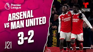 Highlights & Goals: Arsenal vs. Man. United 3-2 | Premier League | Telemundo Deportes