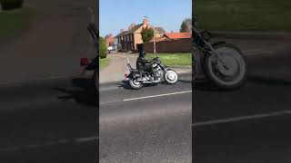 Yamaha xv1100 Virago in motion