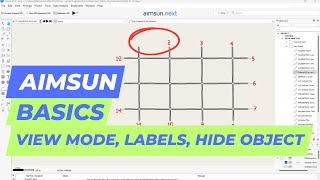 Aimsun Tutorial - View modes, labels, hide objects