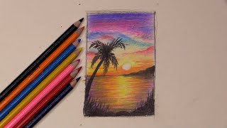 Pencil color sunset - Virtual McArt