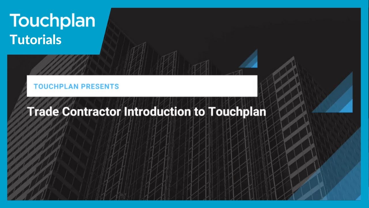 A Trade Contractor S Introduction To Touchplan Youtube
