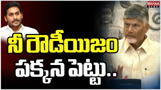 నీ రౌడీయిజం పక్కన పెట్టు.. జగన్ నువ్వు చేసేది కరెక్ట్ కాదు | CM Chandrababu Warning To Y.S Jagan