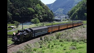 大井川鐵道 C11-227+客車 「SLかわね路号」令和HM＆日章旗提出 福用⇔大和田にて