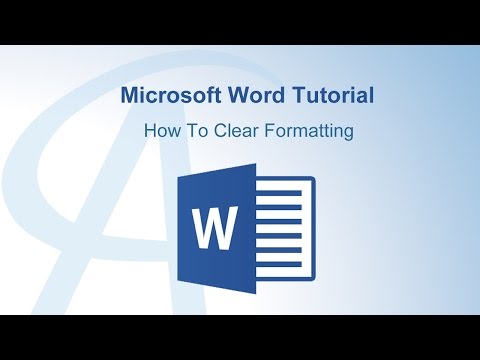 Как очистить форматирование в Word