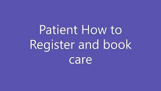 Patient Register BookCare