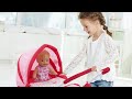 little mommy doll pram retractable canopy shopping basket u0026 removable carry cot usable as bed