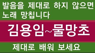 노래 잘 하는 법 ~물망초 (원곡.김용임) 가수처럼 잘 부르고 싶다면 발음을 제대로 해야 합니다