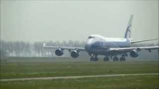 EHAM AirBridgeCargo Airlines Boeing 747-46NF/ER/SCD [VP-BIM] take-off (3-5-2013)