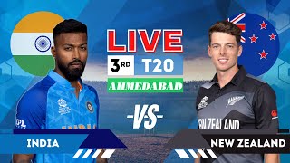 India vs New Zealand 3rd T20 Live | IND vs NZ  Live Scores & Commentary 1st inning last 10 overs