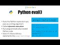 Python eval() -- How to Dynamically Evaluate a Code Expression in Python