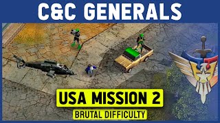 C\u0026C Generals - USA Mission 2 - Treasure Hunt [Brutal / Patch 1.08] 1080p