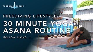 30 Minute Yoga Asana Routine for Freedivers | Freediving Lifestyle