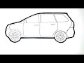 How to Draw Toyota Avanza Car, Draw and Color