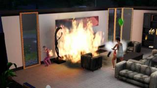 The Sims 3 Late Night: Fire Disaster at Lola Belle's House