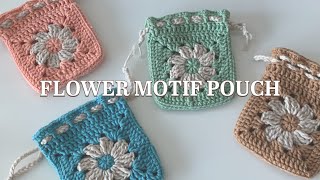 Crochet Flower Mini Pouch