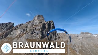 High above the golden leaves, Braunwald, Switzerland, End of October 2022