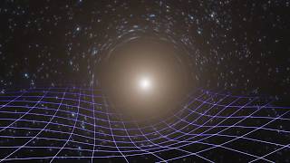 Artist’s impression of massive object distorting spacetime