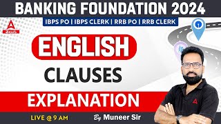 Clauses In English Grammar | Banking Foundation 2024 | Adda247 Telugu