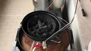 WeBBQ - mini Smokey Mountain - UDS o Ugly Drum Smoker Setup + Beef Burger