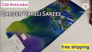 💐GARDEN💐 VARELI 💐NARA CHIFFON SAREES💐(19-1-25)#evergreensarees #brandedquality #freeshipping