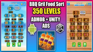 BBQ Grill Sort Unity Puzzle Game Source Code | Unity Sorting Game Template | Unity Source Code