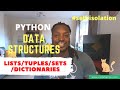 03 - Python Data Structures | Lists, Tuples, Sets, Dictionaries