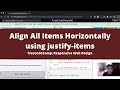 Align All Items Horizontally using justify items (CSS Grid) freeCodeCamp tutorial