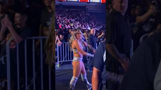Tiffany Stratton gets heckled by Fan #wwe #wwesupershow #wrestling #wweraw #wwenxt #beckylynch
