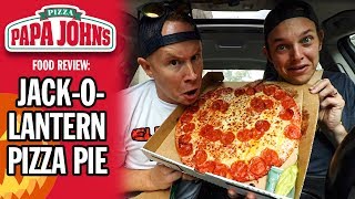 Eating Papa John's Jack-O-Lantern Pizza | *REVISITED*